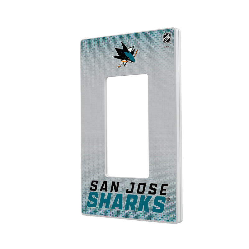 San Jose Sharks Linen Hidden-Screw Light Switch Plate