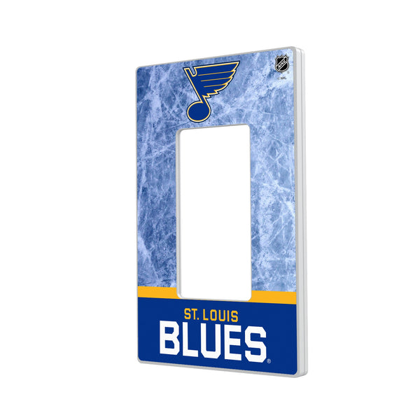 St. Louis Blues Ice Wordmark Hidden-Screw Light Switch Plate