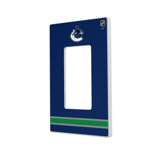 Vancouver Canucks Stripe Hidden-Screw Light Switch Plate
