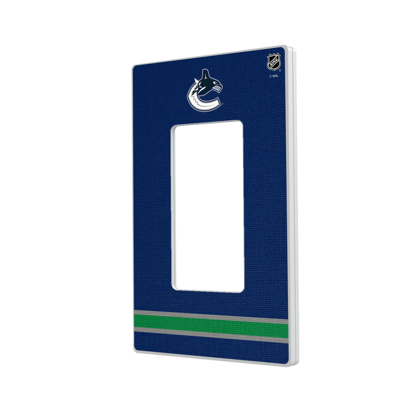 Vancouver Canucks Stripe Hidden-Screw Light Switch Plate