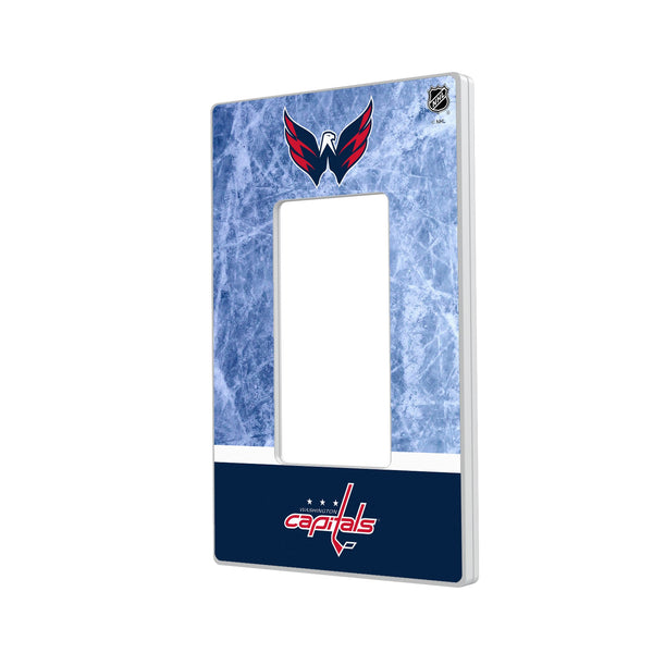 Washington Capitals Ice Wordmark Hidden-Screw Light Switch Plate