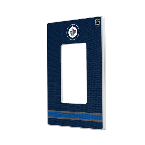 Winnipeg Jets Stripe Hidden-Screw Light Switch Plate