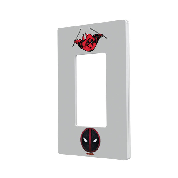 Marvel Deadpool Badge Hidden-Screw Light Switch Plate