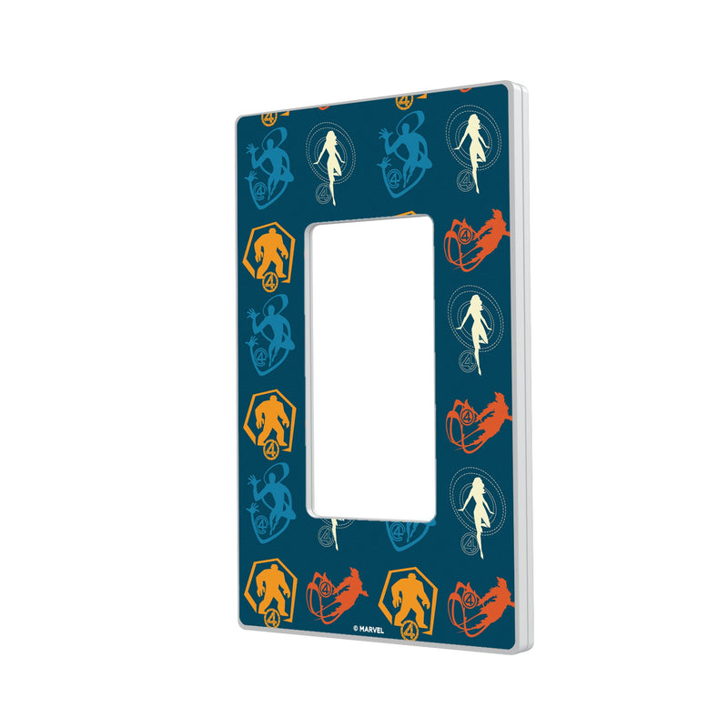 Marvel Fantastic Four Pattern 2 Hidden-Screw Light Switch Plate