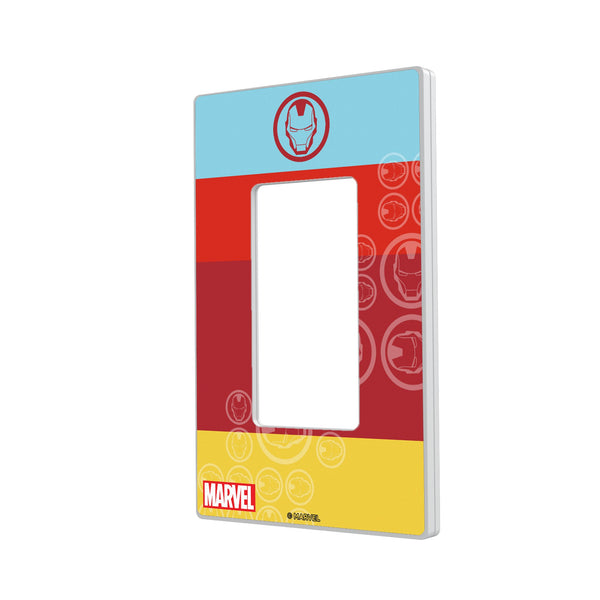Marvel Avengers Iron Man Sigil Hidden-Screw Light Switch Plate