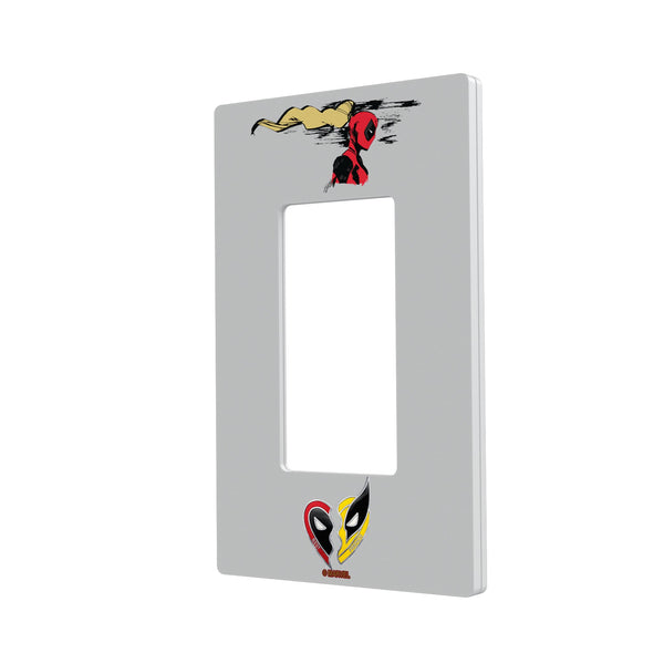 Marvel Ladypool Badge Hidden-Screw Light Switch Plate