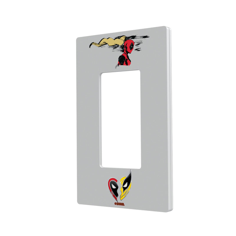 Marvel Ladypool Badge Hidden-Screw Light Switch Plate