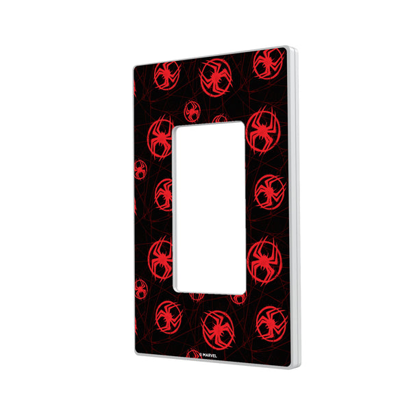 Marvel Miles Morales Pattern Hidden-Screw Light Switch Plate
