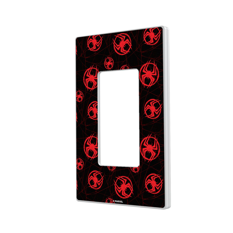 Marvel Miles Morales Pattern Hidden-Screw Light Switch Plate