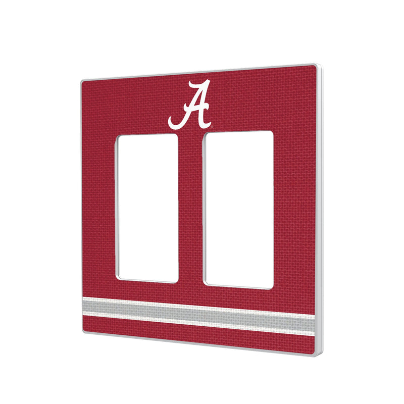 University of Alabama Crimson Tide Script A Stripe Hidden-Screw Light Switch Plate