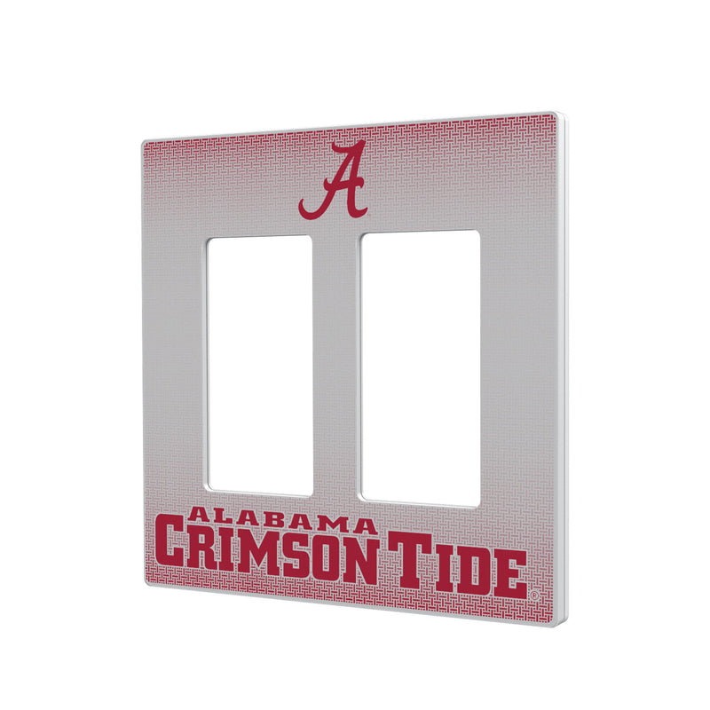 University of Alabama Crimson Tide Script A Linen Hidden-Screw Light Switch Plate