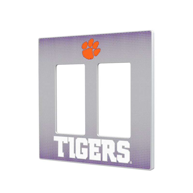 Clemson University Tigers Linen Hidden-Screw Light Switch Plate