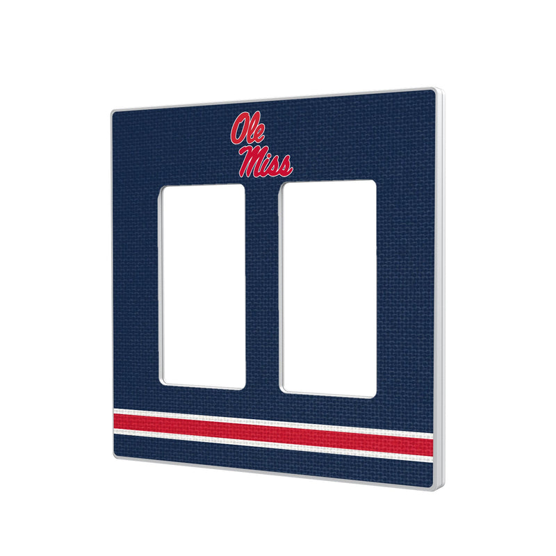 University of Mississippi Rebels Stripe Hidden-Screw Light Switch Plate