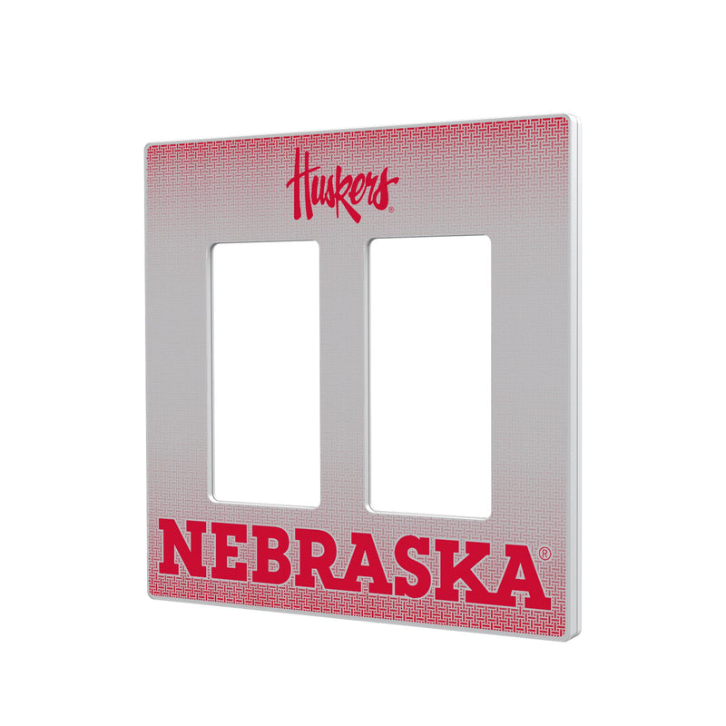 University of Nebraska Huskers Linen Hidden-Screw Light Switch Plate