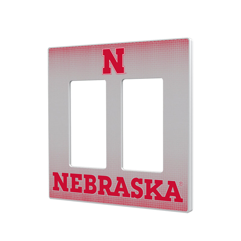 University of Nebraska Huskers Block N Linen Hidden-Screw Light Switch Plate