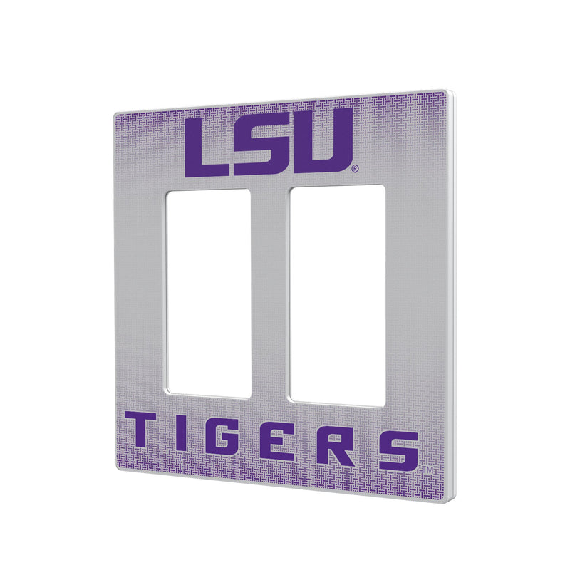 Louisiana State University Tigers Linen Hidden-Screw Light Switch Plate