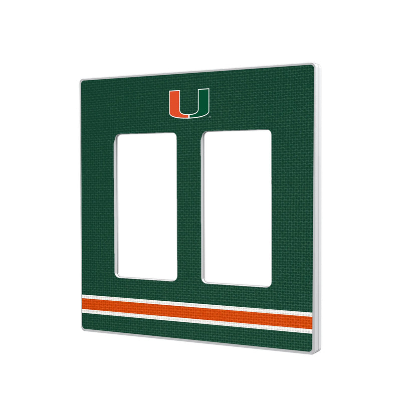 University of Miami Hurricanes Stripe Hidden-Screw Light Switch Plate