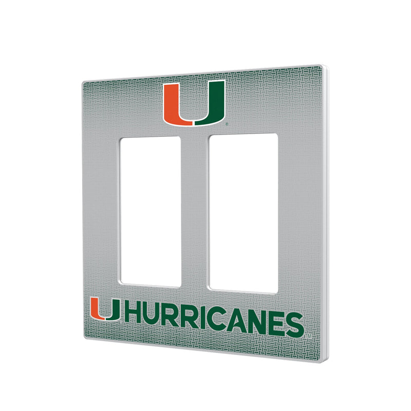 University of Miami Hurricanes Linen Hidden-Screw Light Switch Plate