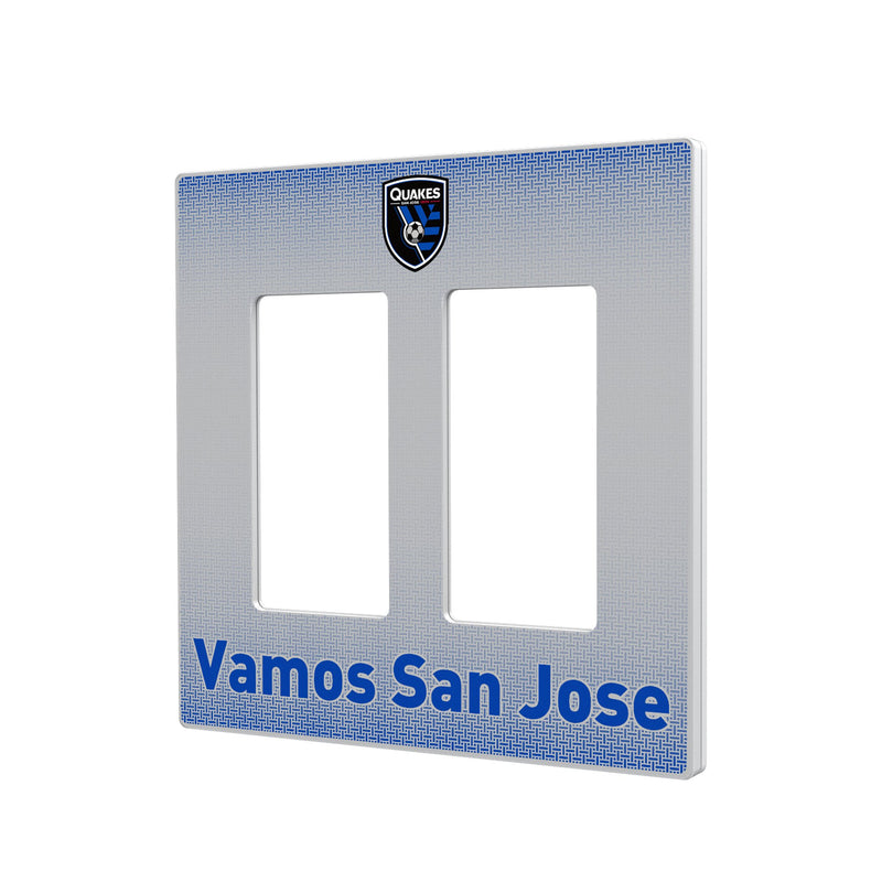 San Jose Earthquakes   Linen Hidden-Screw Light Switch Plate