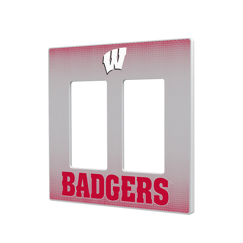 Wisconsin Badgers Linen Hidden-Screw Light Switch Plate