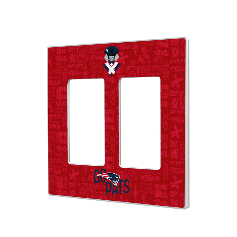 New England Patriots 2024 Illustrated Limited Edition Hidden-Screw Light Switch Plate