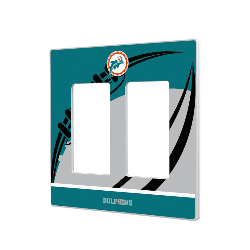 Miami Dolphins 1966-1973 Historic Collection Passtime Hidden-Screw Light Switch Plate