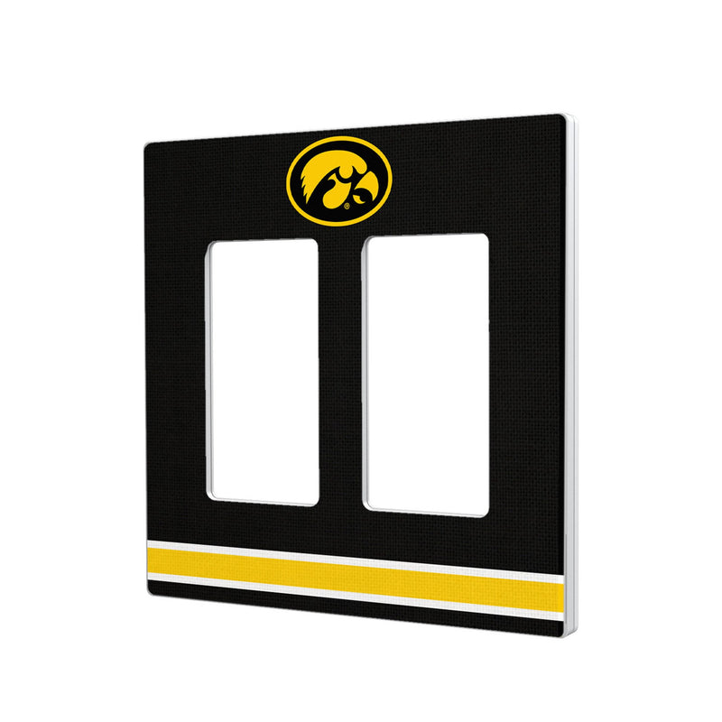 University of Iowa Hawkeyes Stripe Hidden-Screw Light Switch Plate