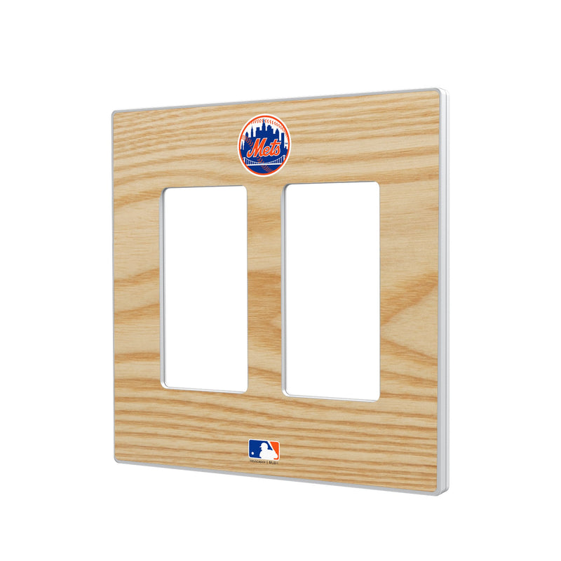 New York Mets Baseball Bat Hidden-Screw Light Switch Plate