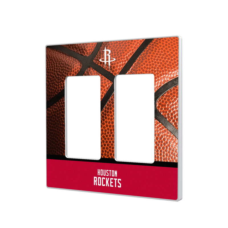 Houston Rockets Basketball Hidden-Screw Light Switch Plate