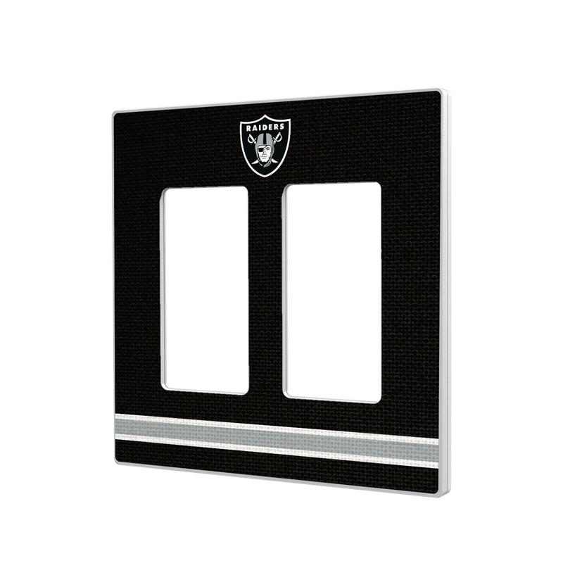 Las Vegas Raiders Stripe Hidden-Screw Light Switch Plate