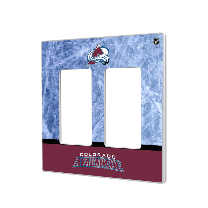 Colorado Avalanche Ice Wordmark Hidden-Screw Light Switch Plate