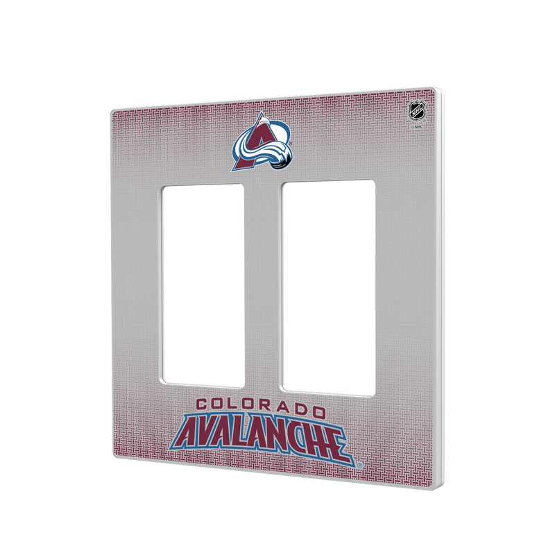 Colorado Avalanche Linen Hidden-Screw Light Switch Plate