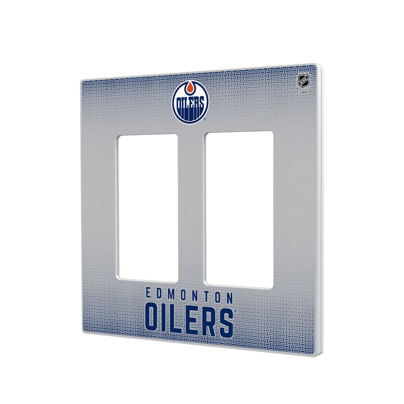 Edmonton Oilers Linen Hidden-Screw Light Switch Plate