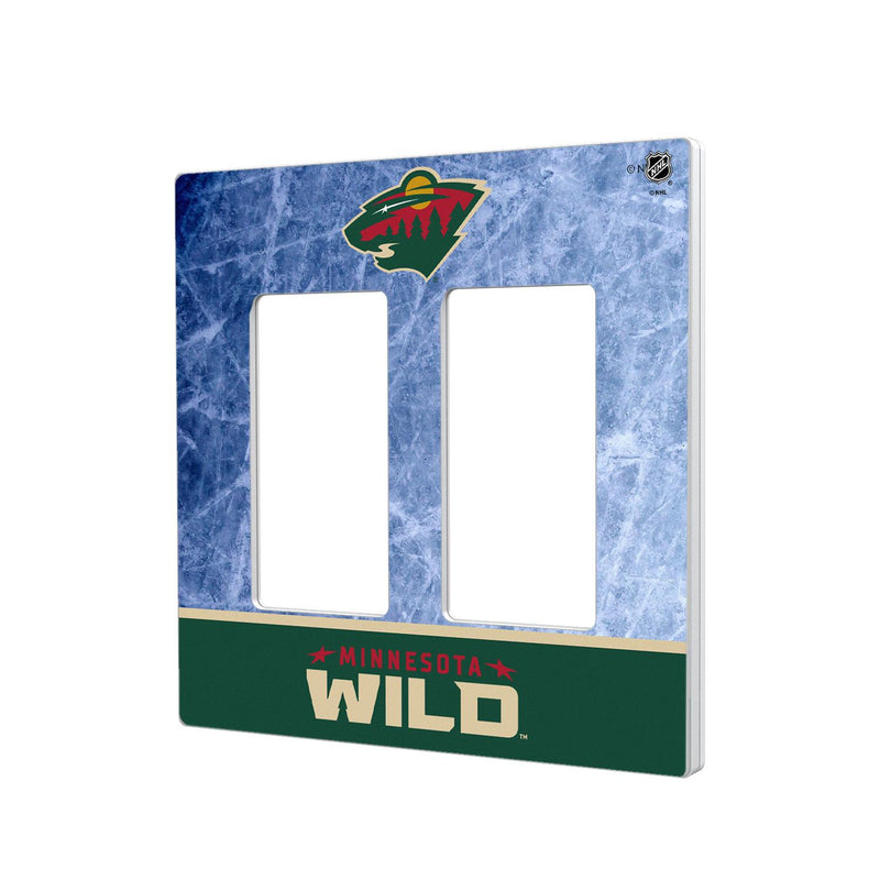 Minnesota Wild Ice Wordmark Hidden-Screw Light Switch Plate