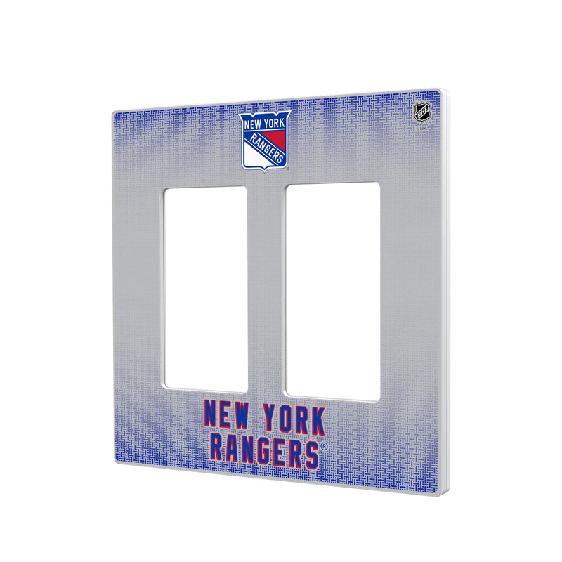 New York Rangers Linen Hidden-Screw Light Switch Plate