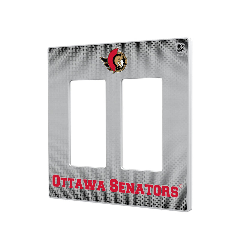 Ottawa Senators Linen Hidden-Screw Light Switch Plate