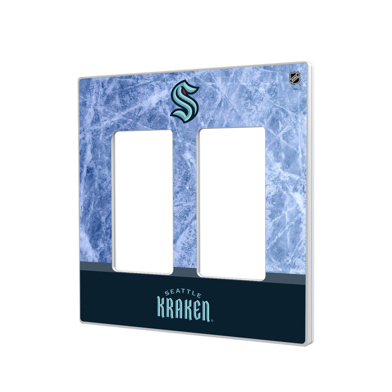 Seattle Kraken Ice Wordmark Hidden-Screw Light Switch Plate