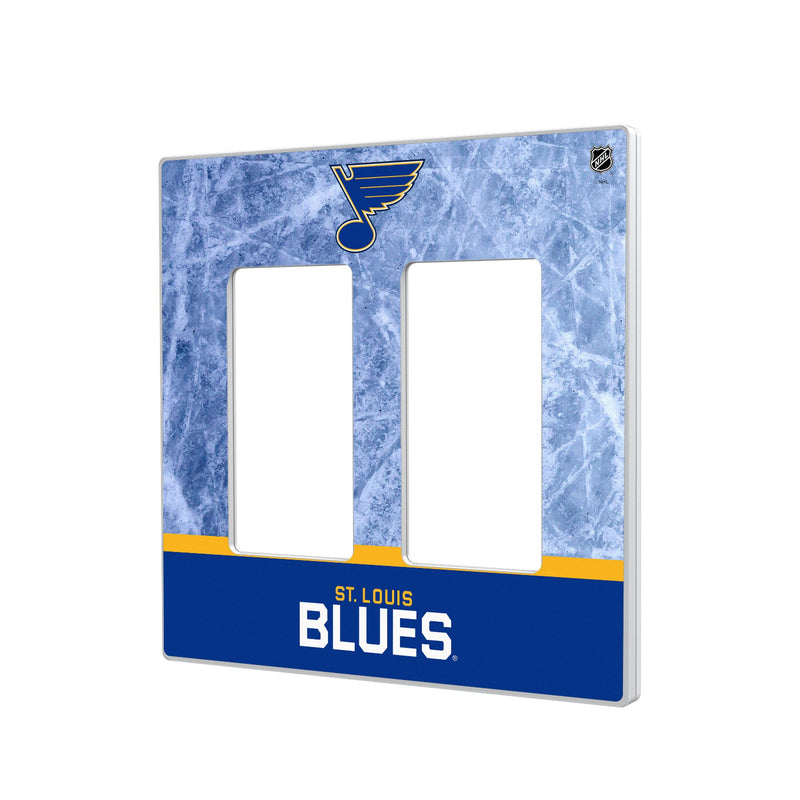 St. Louis Blues Ice Wordmark Hidden-Screw Light Switch Plate