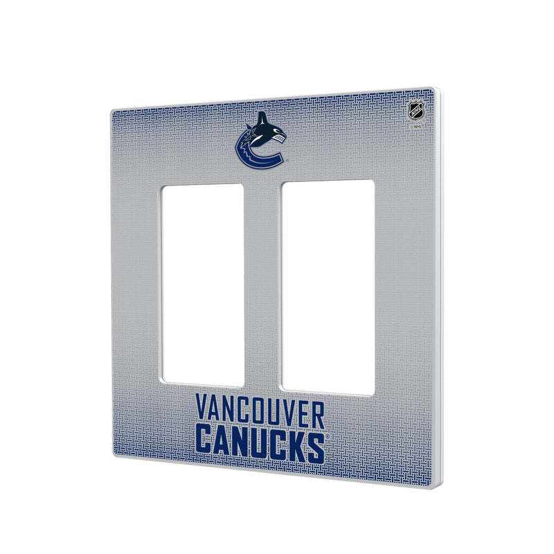 Vancouver Canucks Linen Hidden-Screw Light Switch Plate