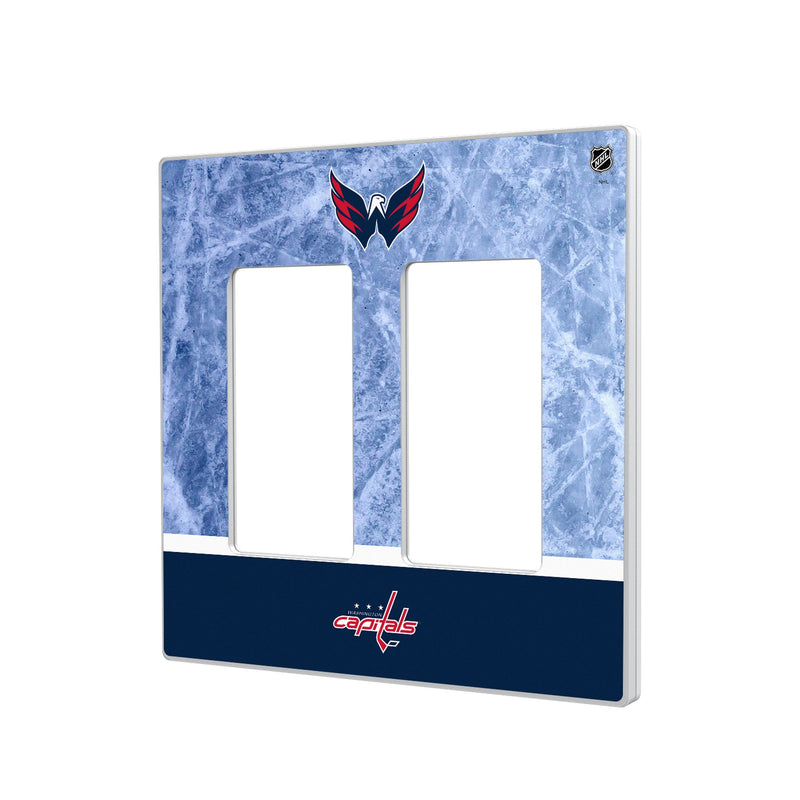 Washington Capitals Ice Wordmark Hidden-Screw Light Switch Plate