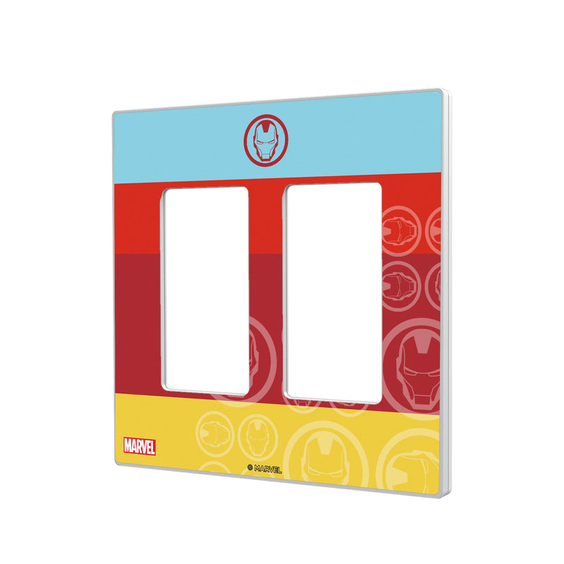 Marvel Avengers Iron Man Sigil Hidden-Screw Light Switch Plate