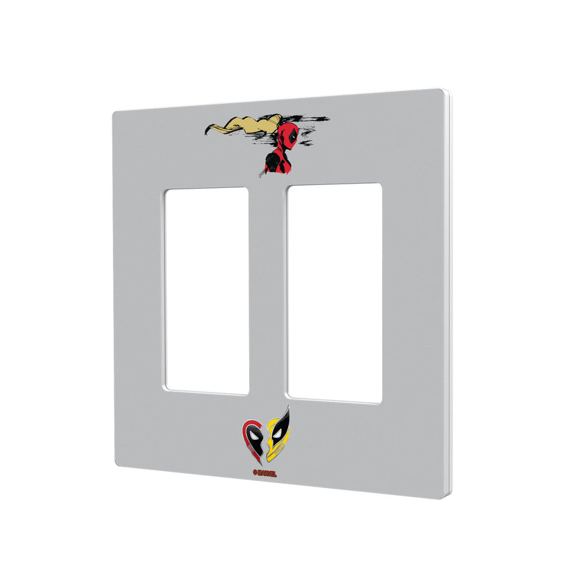 Marvel Ladypool Badge Hidden-Screw Light Switch Plate