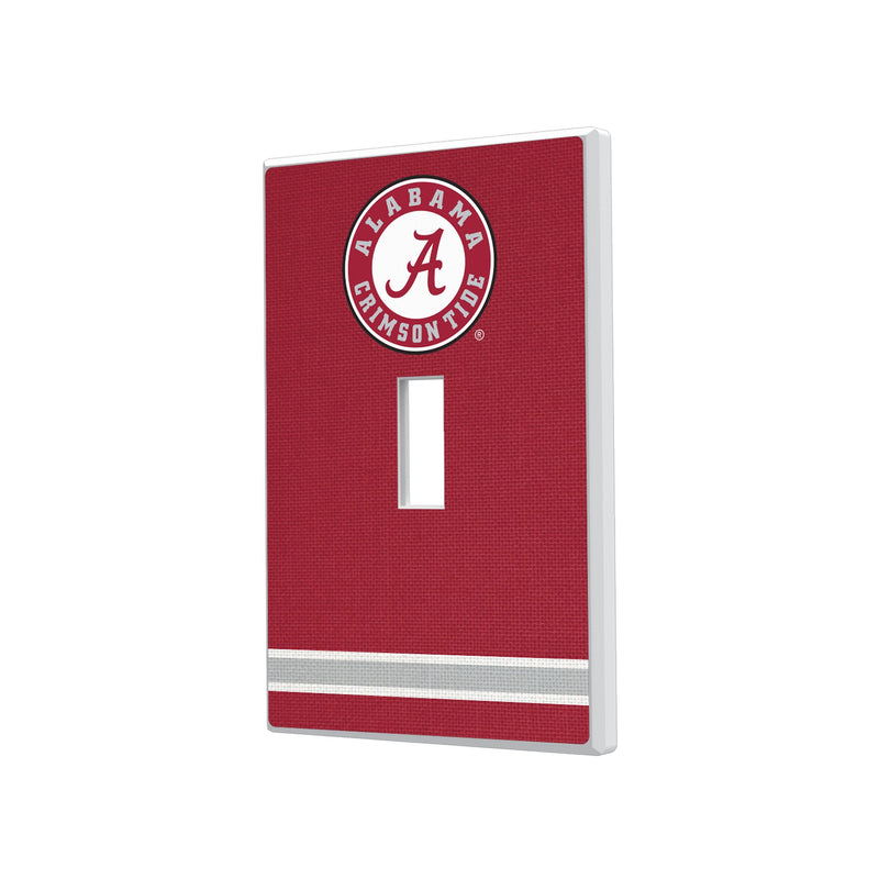 University of Alabama Crimson Tide Stripe Hidden-Screw Light Switch Plate