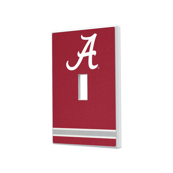 University of Alabama Crimson Tide Script A Stripe Hidden-Screw Light Switch Plate