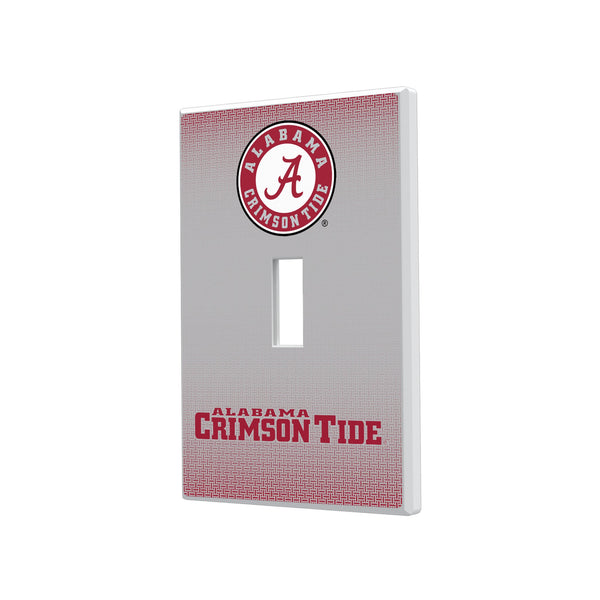 University of Alabama Crimson Tide Linen Hidden-Screw Light Switch Plate