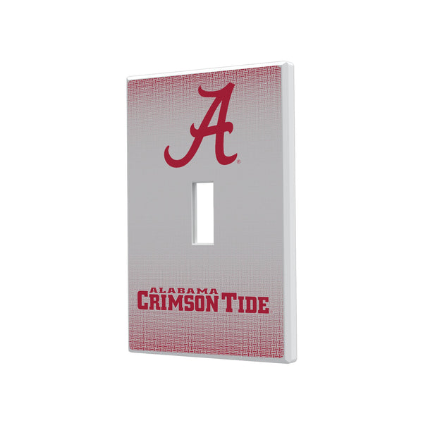 University of Alabama Crimson Tide Script A Linen Hidden-Screw Light Switch Plate