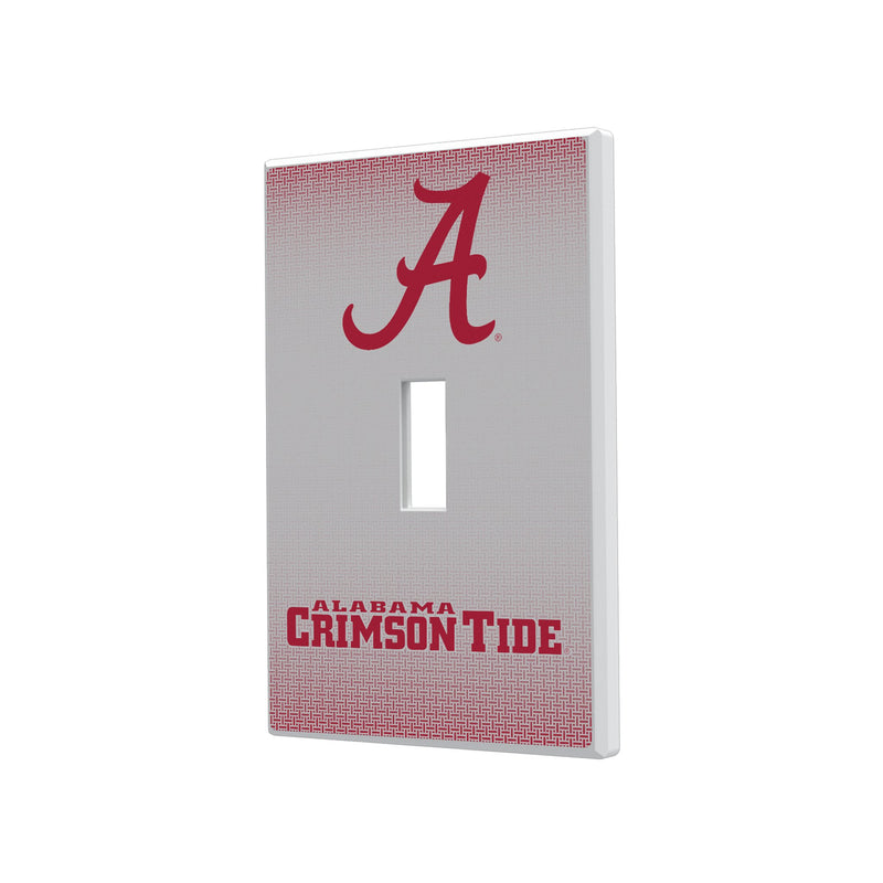 University of Alabama Crimson Tide Script A Linen Hidden-Screw Light Switch Plate