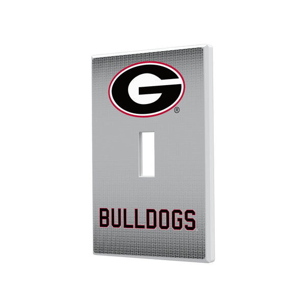 University of Georgia Bulldogs Linen Hidden-Screw Light Switch Plate