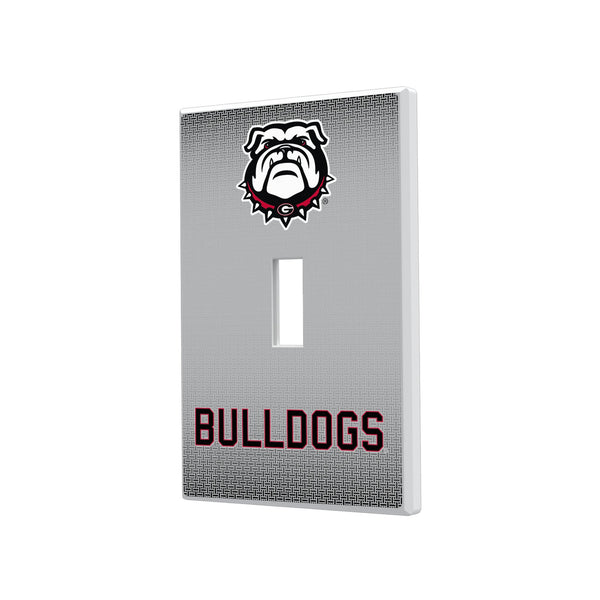University of Georgia Bulldogs Uga Linen Hidden-Screw Light Switch Plate