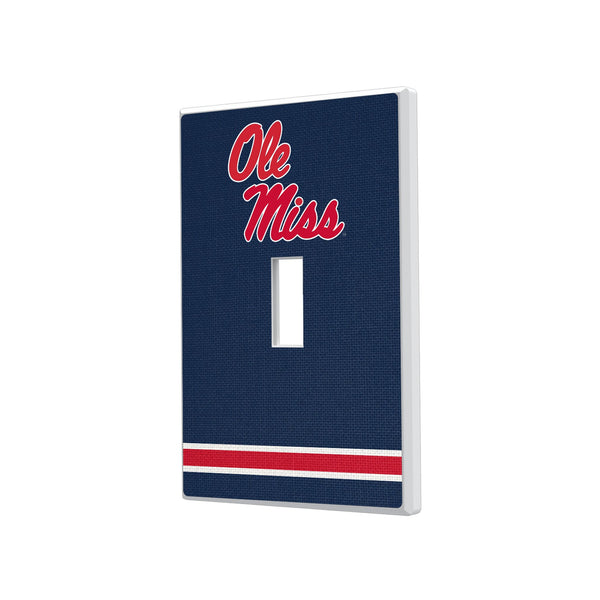 University of Mississippi Rebels Stripe Hidden-Screw Light Switch Plate